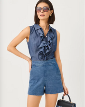 Load image into Gallery viewer, Fenly Sleeveless Top Indigo Chambry