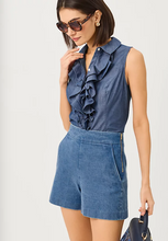 Load image into Gallery viewer, Fenly Sleeveless Top Indigo Chambry