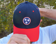 Load image into Gallery viewer, Tri Star Greensboro Hat Navy and Red