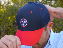Load image into Gallery viewer, Tri Star Greensboro Hat Navy and Red