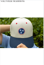 Load image into Gallery viewer, Tri Star Greensboro Hat Cream and Navy