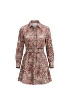 Load image into Gallery viewer, Alanna Mini Dress Brown Cheetah