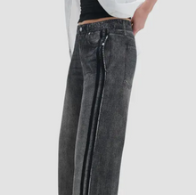 Load image into Gallery viewer, Rag &amp; bone Miramar wide-leg jeans with side stripe detailing, worn at the waist