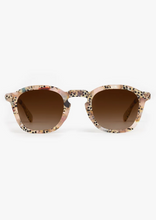 Load image into Gallery viewer, Krewe Dylan sunglasses in pink poppy floral pattern with brown gradient lenses