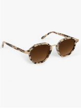 Load image into Gallery viewer, Krewe Dakota polarized sunglasses featuring tortoiseshell acetate frames with gold metal accents and gradient lenses