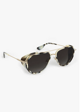 Load image into Gallery viewer, Krewe Coleman Blinker aviator sunglasses with side shields and double bridge design