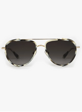 Load image into Gallery viewer, Krewe Coleman Blinker aviator sunglasses featuring a double bridge metal frame with marbled acetate rims