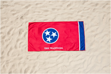 Load image into Gallery viewer, TN Tri Star Beach Towel Blue