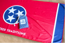 Load image into Gallery viewer, TN Tri Star Beach Towel Blue