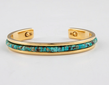 Load image into Gallery viewer, Hyde Forty-Seven Gold Polished Turquoise Stacker