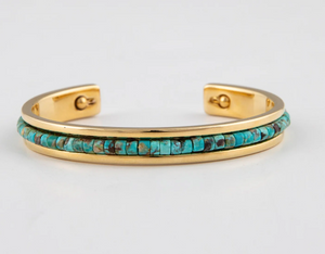 Hyde Forty-Seven Gold Polished Turquoise Stacker