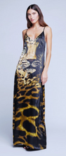 Load image into Gallery viewer, L&#39;Agence Kayla Maxi Dress Black Leopard Face