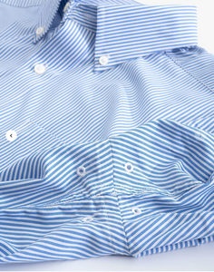 Southern Tide Men's Brrr Bengal Stripe Intercoastal Sport Shirt Cobalt Blue