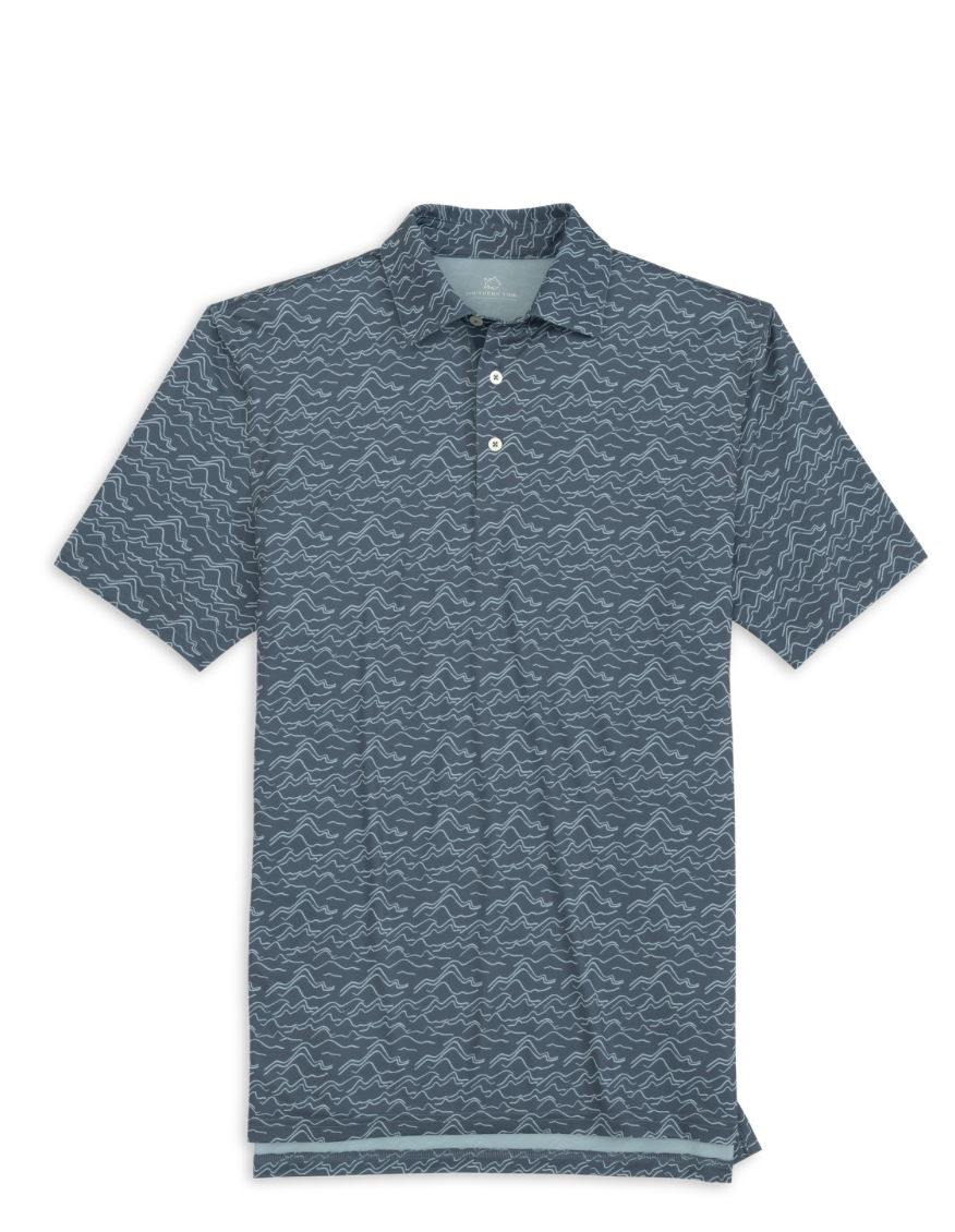 Southern Tide Driver Change Your Altitude Polo Blue Haze