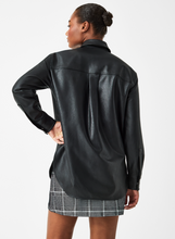 Load image into Gallery viewer, Spanx Leather Like Long Sleeve Luxe Black