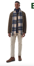 Load image into Gallery viewer, Barbour New Check Tartan Scarf Sand Beige Plaid