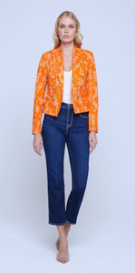 L'Agence Brook Double Breasted Crop Blazer Carrot