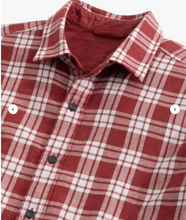 Load image into Gallery viewer, Southern Tide Heather Melbourne Reversible Plaid Sport Shirt Heather Tuscany Red