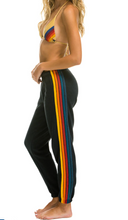 Load image into Gallery viewer, Aviator Nation 5 stripe Women&#39;s Sweatpants Charcoal