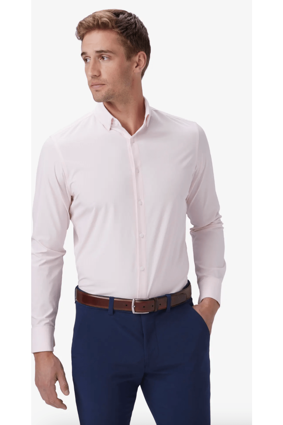 True Pink Solid Leeward Dress Shirt XX-Large / Classic / Regular