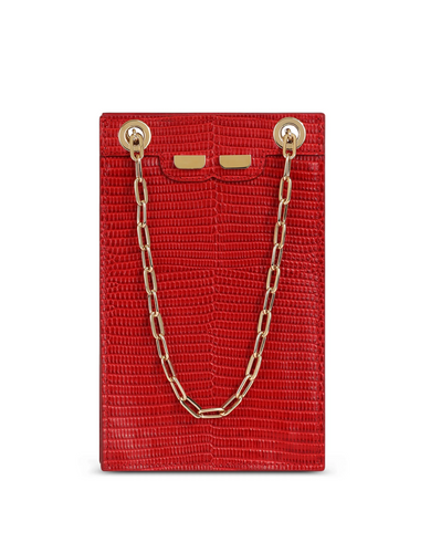Bene Catherine Cellphone Pouch Red Lizard