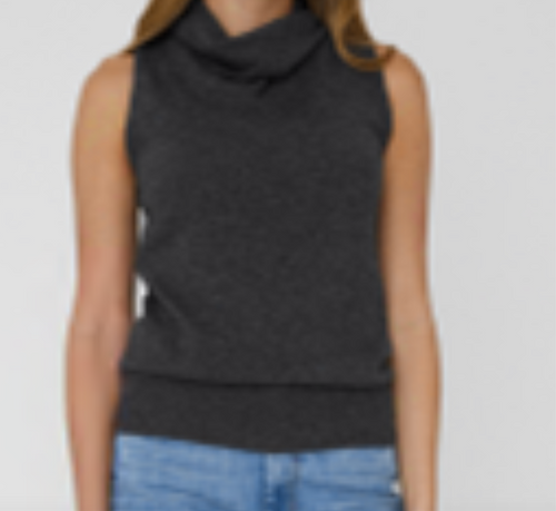 JS71 Sleeveless Sweater Charcoal Grey
