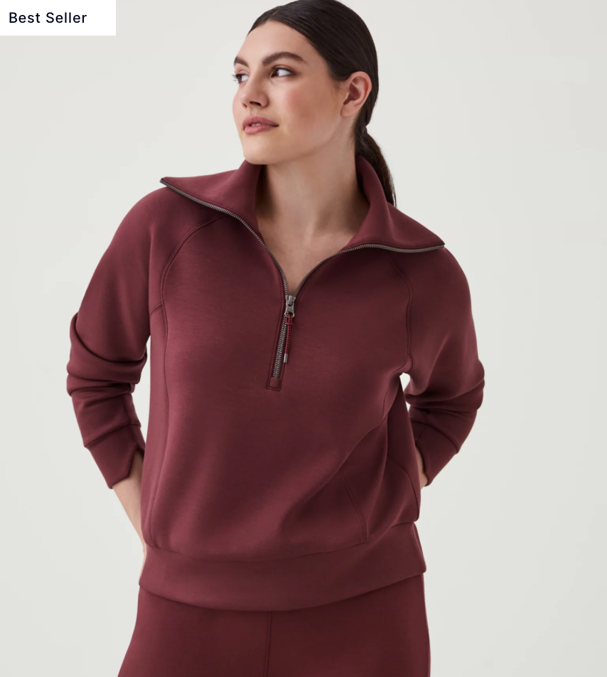 Spanx Airessential 1/2 Zip Spice