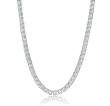 Load image into Gallery viewer, Crislu Classic Tennis Necklace Finished in Pure Platinum - 18&quot;  902679N18CZ