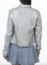 Load image into Gallery viewer, Jakett NYC Alexa Metallic Leather Taupe