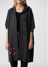 Load image into Gallery viewer, Zadig &amp; Voltaire Inna Embroidered Cashmere Cardigan Kaki Slate