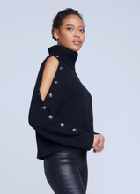 Load image into Gallery viewer, L&#39;Agence Kenny Cold Shoulder Turtle Neck Sweater Black