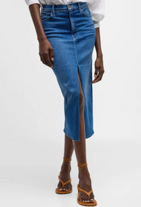 Mother Denim The Reverse Pencil Pusher Skirt Hue Are You?