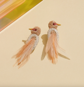 Mignonne Gavigan Cassie Bird Earrings Light Pink