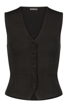 Load image into Gallery viewer, Minnie Rose Vest with Snaps Black
