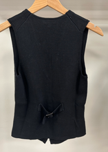 Load image into Gallery viewer, Minnie Rose Vest with Snaps Black