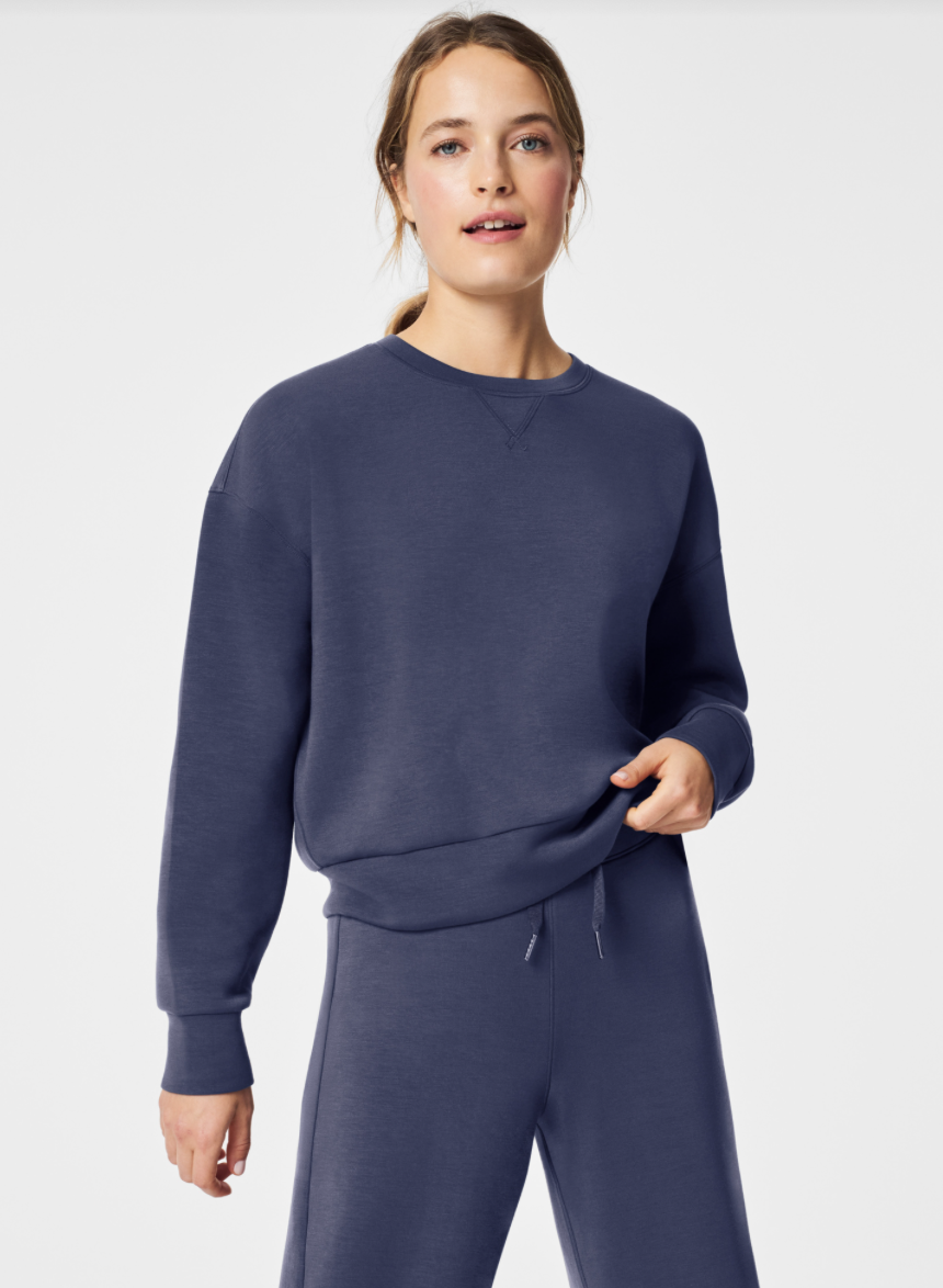 Spanx Airessential Crew Sweatshirt Dark Storm