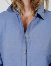 Load image into Gallery viewer, Hilton Hollis Textured Viscose Shirt Bluebell