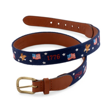 Load image into Gallery viewer, S&amp;B Belt American Flag/Eagle Navy