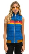 Load image into Gallery viewer, Aviator Nation 5 stripe Womens Vest Snorkel Blue