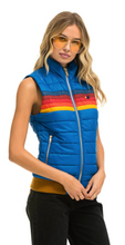 Load image into Gallery viewer, Aviator Nation 5 stripe Womens Vest Snorkel Blue