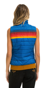 Aviator Nation 5 stripe Womens Vest Snorkel Blue