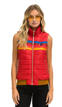 Load image into Gallery viewer, Aviator Nation 5 stripe Womens Vest Cherry Barbados Red