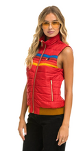 Load image into Gallery viewer, Aviator Nation 5 stripe Womens Vest Cherry Barbados Red