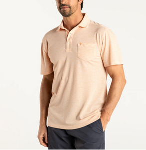 Duck Head Stripe Polo Orange Heather