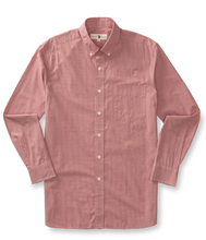 Load image into Gallery viewer, Duck Head Lawerence Micro Gingham Shirt Sunkist Red