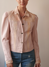 Load image into Gallery viewer, Jakett Ariel Twill/Burnished Leather Jacket Petal