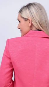 L'Agence Chamberlain Blazer Coral Butterfly Lining