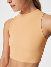 Load image into Gallery viewer, Spanx Get Moving Rib Mock Neck Crop Top Melon