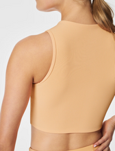 Load image into Gallery viewer, Spanx Get Moving Rib Mock Neck Crop Top Melon