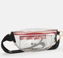 Load image into Gallery viewer, Hammitt Clear Charles Cross Body Black/Gold Red Zip